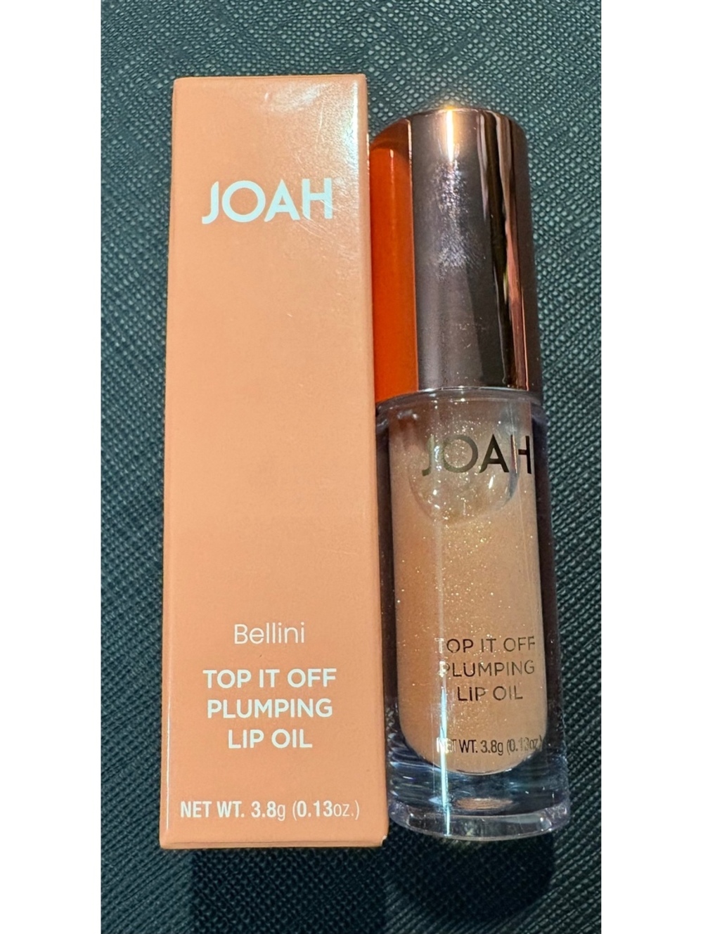 JOAH Top It Off Plumping Lip Oil - Bellini (Peachy Tint) NIB